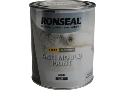 Ronseal 6 Year Anti Mould Paint White Matt 2.5 litre Ronseal - RockBottom Nothampton