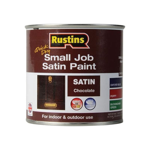Rustins Quick Dry Small Job Satin Paint Chocolate 250ml Rustins - RockBottom Nothampton
