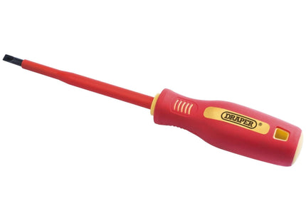 Draper Fully Insulated Plain Slot Screwdriver, 5.5 x 125mm (Sold Loose) 46524 Draper - Town Tools 