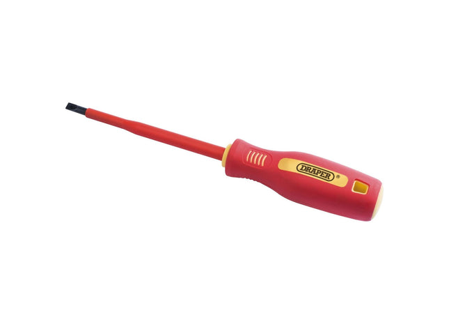 Draper Fully Insulated Plain Slot Screwdriver, 5.5 x 125mm (Sold Loose) 46524 Draper - Town Tools 