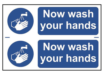 Scan Now Wash Your Hands - PVC Sign 300 x 200mm Scan - RockBottom Nothampton