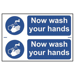 Scan Now Wash Your Hands - PVC Sign 300 x 200mm Scan - RockBottom Nothampton