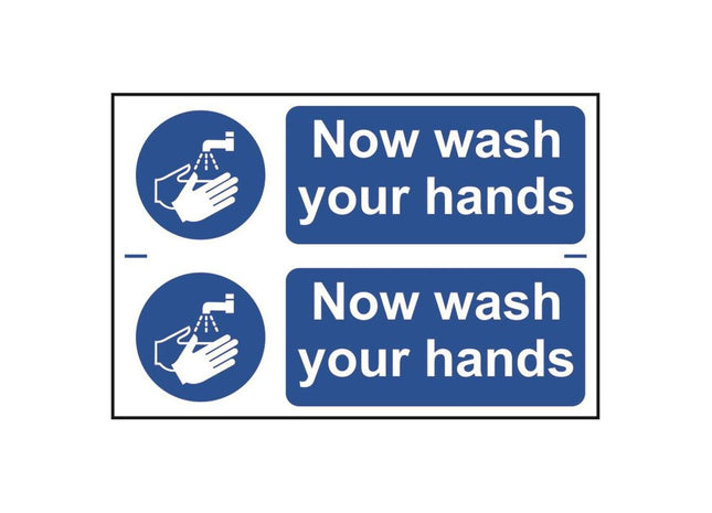 Scan Now Wash Your Hands - PVC Sign 300 x 200mm Scan - RockBottom Nothampton