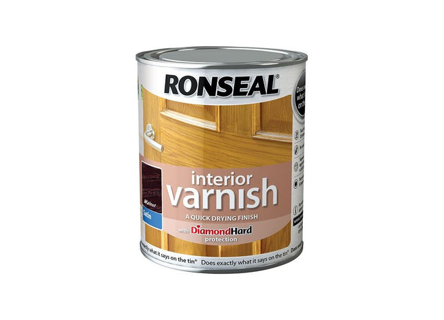 Ronseal Interior Varnish Quick Dry Satin Walnut 250ml Ronseal - RockBottom Nothampton