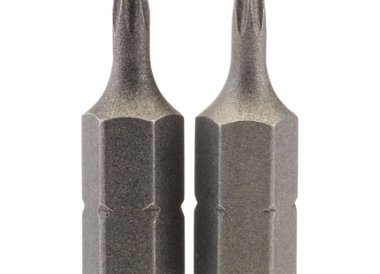 Draper TX-STAR Insert Bit, 1/4" Hex, 25mm Long, T8 (Pack of 2) Draper - Town Tools 