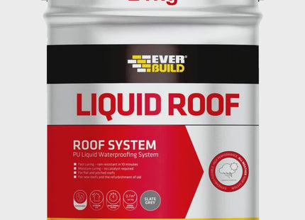 Everbuild Aquaseal 21kg Liquid Roof Membrane Coating Grey
