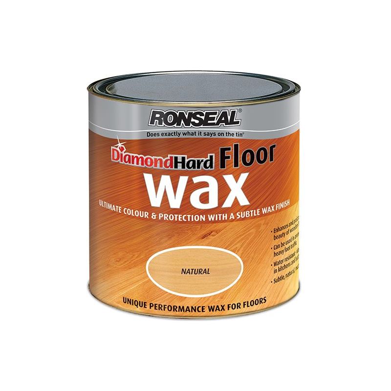 Ronseal Diamond Hard Floor Wax Natural Oak 2.5 litre Ronseal - RockBottom Nothampton