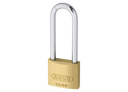 Abus Mechanical 55/40mm Brass Padlock 63mm Long Shackle Keyed Alike 5402 ABUS Mechanical - RockBottom Northampton 