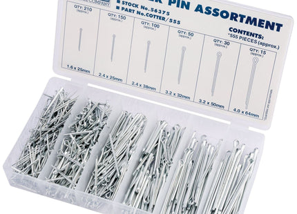Draper Split Pin Assortment (555 Piece) 56375 Draper - Town Tools 