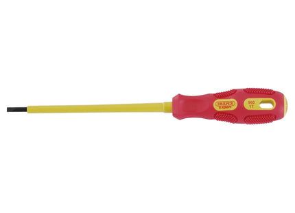 Draper VDE Approved Fully Insulated Plain Slot Screwdriver, 3.0 x 100mm (Display Draper - Town Tools 