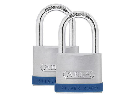 Abus Mechanical 50mm Silver Rock™ 5 Padlock Twin Pack ABUS Mechanical - RockBottom Northampton 