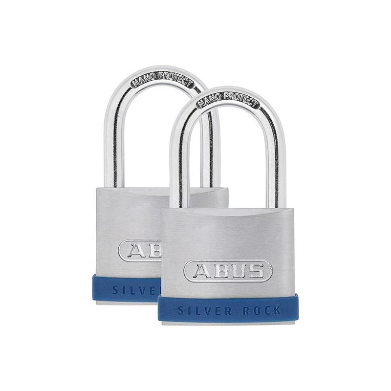 Abus Mechanical 50mm Silver Rock™ 5 Padlock Twin Pack ABUS Mechanical - RockBottom Northampton 