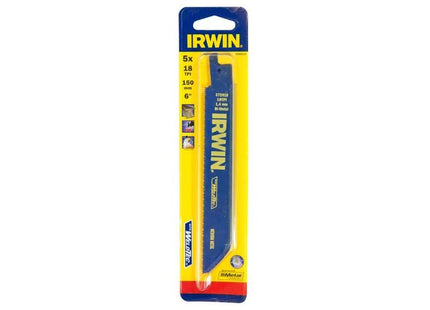 Irwin® 618R Sabre Saw Blade Metal Cutting 150mm 18 TPI Pack of 5 IRWIN® - RockBottom Northampton
