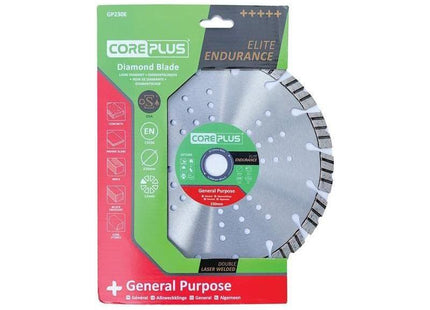 Coreplus GP230E Elite General-Purpose Diamond Blade 230mm CorePlus - RockBottom Northampton