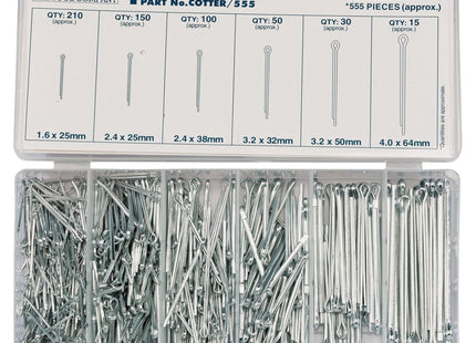 Draper Split Pin Assortment (555 Piece) 56375 Draper - Town Tools 