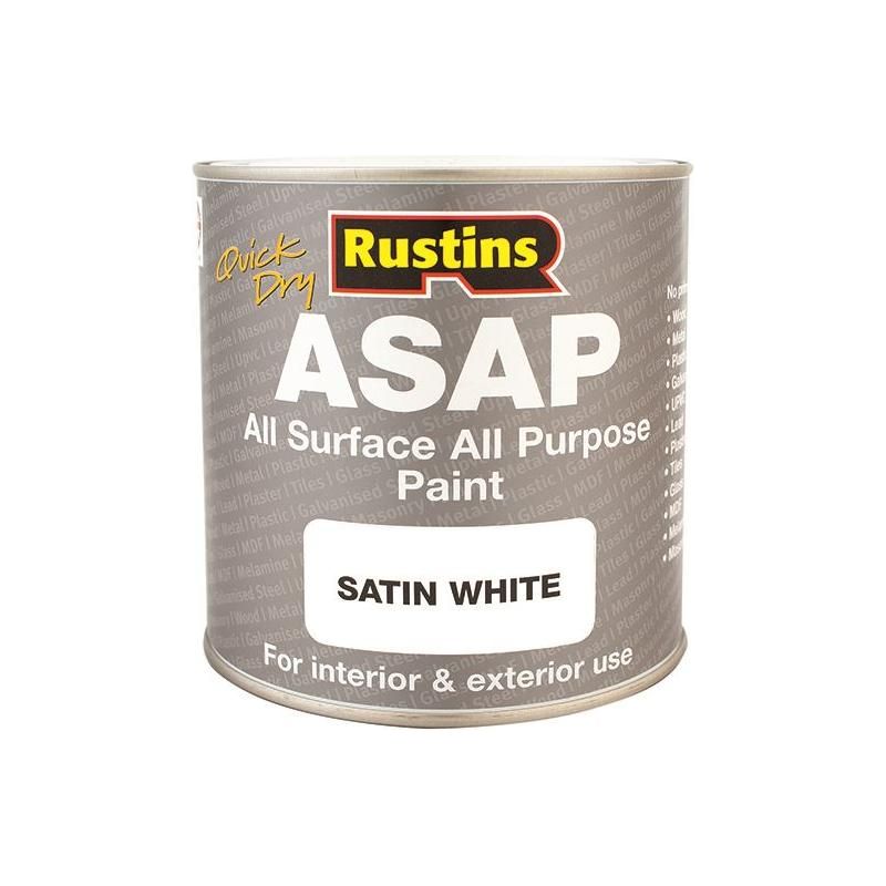 Rustins ASAP Paint White 500ml Rustins - RockBottom Nothampton