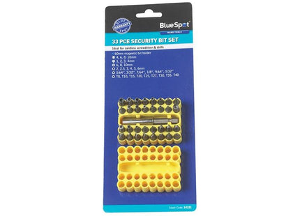Bluespot Tools Security Bit Set, 33 Piece BlueSpot Tools - RockBottom Northampton