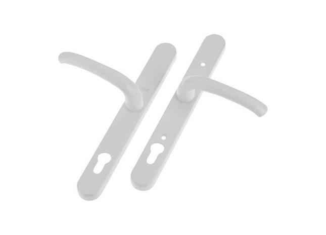 Yale Locks Retro Door Handle PVCu Polished PVD White Finish Yale Locks - RockBottom Northampton