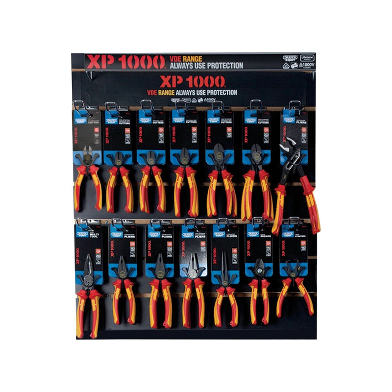 Draper XP1000 VDE Plier Profile for Slat Wall and Toolbar (28 Piece) Draper - Town Tools