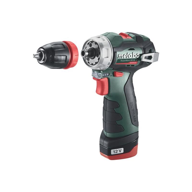 Metabo PowerMaxx BS BL Q Brushless Drill/Screwdriver 12V 2 x 2.0Ah Li-ion Metabo - RockBottom Northampton