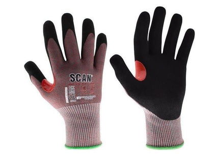 Scan Nitrile Palm Cut F Gloves - L (Size 9) Scan - RockBottom Nothampton