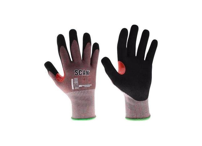 Scan Nitrile Palm Cut F Gloves - L (Size 9) Scan - RockBottom Nothampton