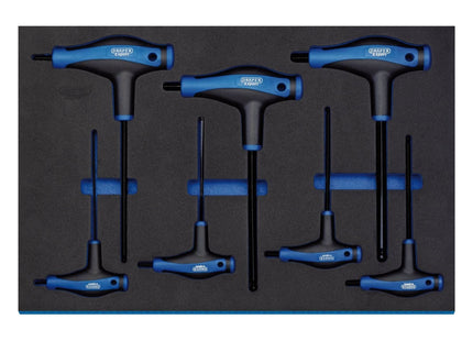 Draper T' Handle Ball End Hexagon Key Set in 3/4 Drawer Eva Insert Tray (7 Piece Draper - Town Tools 