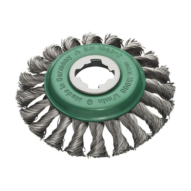 Lessmann X-Lock Stainless Steel Knot Bevel Brush 115mm Non Spark Lessmann - RockBottom Northampton