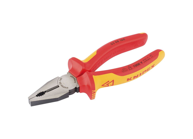 Draper Knipex 03 08 160UKSBE VDE Fully Insulated Combination Pliers, 160mm 32019 Draper - Town Tools 