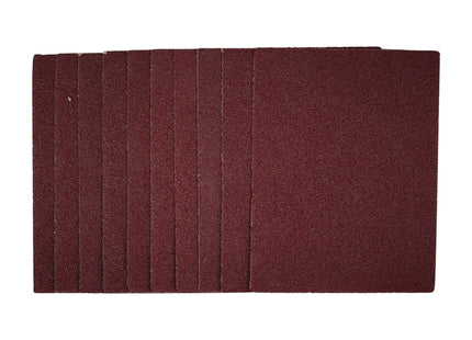 Draper 1/4 Sanding Sheets, 115 x 150mm, 40 Grit (Pack of 10) 54716 Draper - Town Tools 