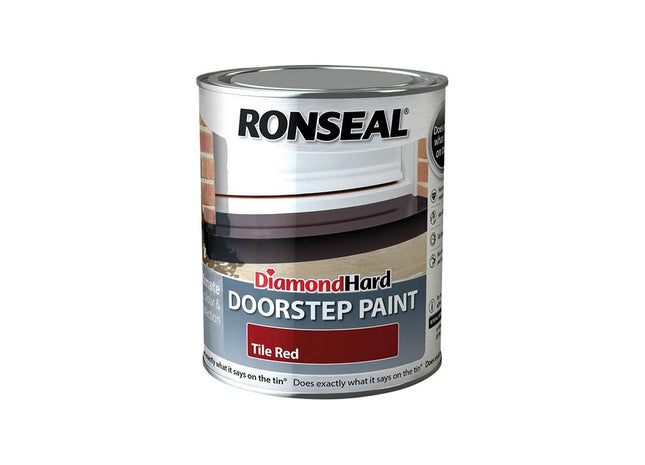 Ronseal Diamond Hard Doorstep Paint Tile Red 750ml Ronseal - RockBottom Nothampton