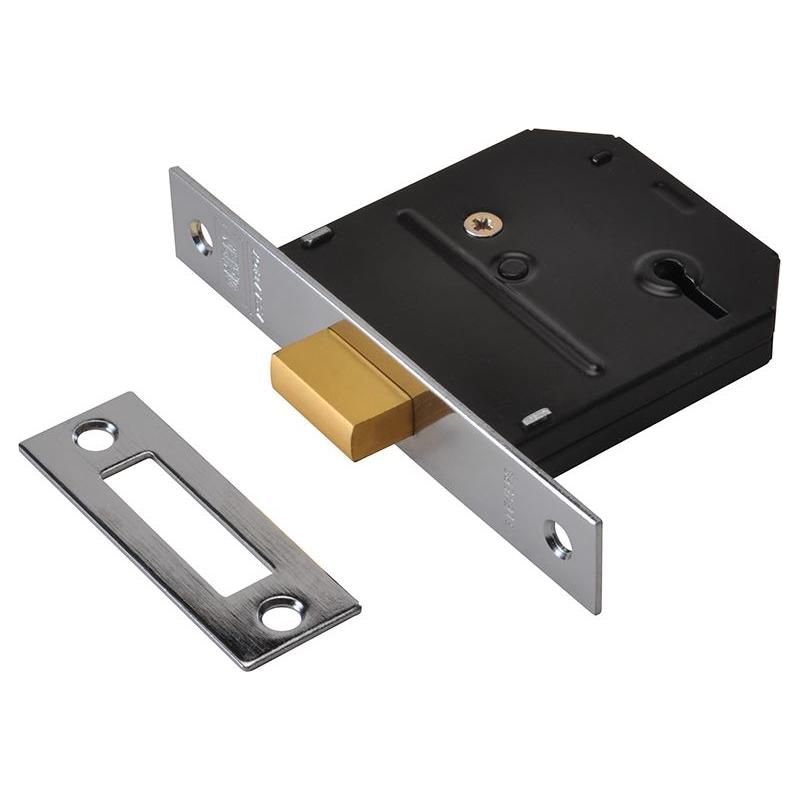 Union ES-DL Essentials 3 Lever Mortice Deadlock Chrome 79mm 3in Visi UNION - RockBottom Northampton