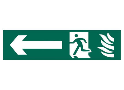 Scan Running Man Arrow Left - PVC Sign 200 x 50mm Scan - RockBottom Nothampton