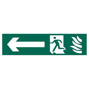 Scan Running Man Arrow Left - PVC Sign 200 x 50mm Scan - RockBottom Nothampton