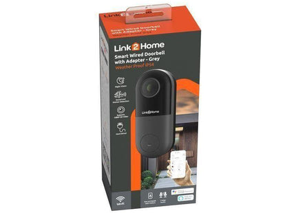 Link2Home Weatherproof (IP54) Smart Wired Doorbell Link2Home - RockBottom Northampton