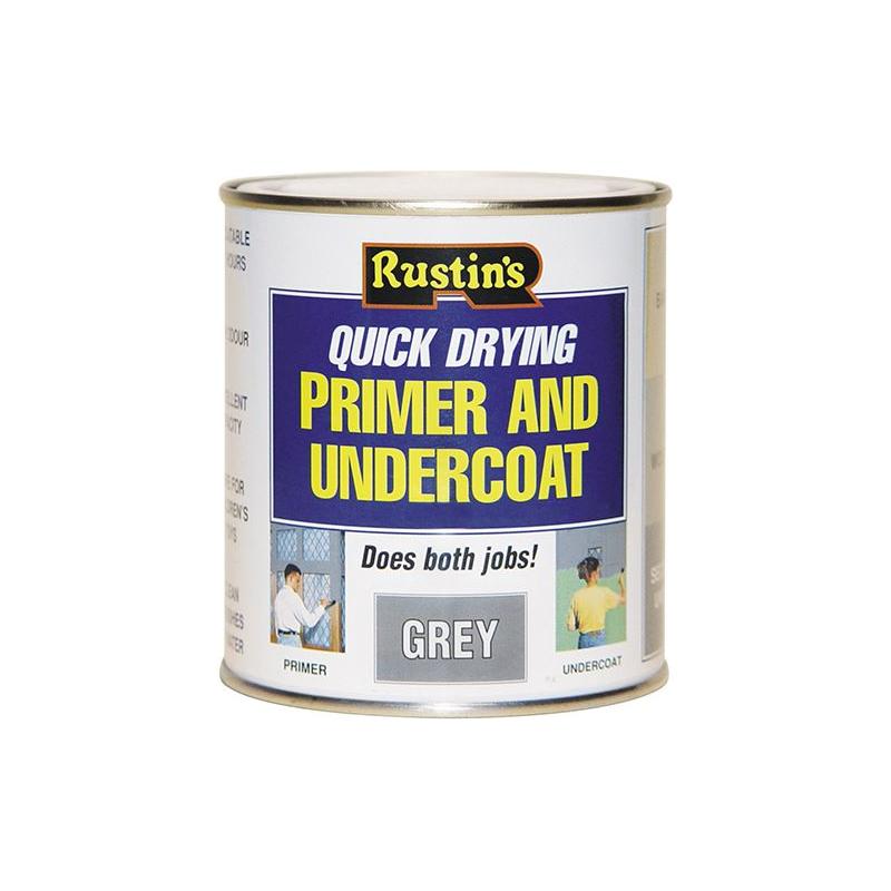 Rustins Quick Dry Primer & Undercoat Grey 2.5 litre Rustins - RockBottom Nothampton