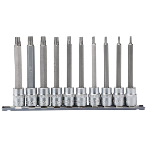 Draper TX-STAR Plus Socket Bit Set, 3/8" Sq. Dr., 100mm (10 Piece) Draper - Town Tools 