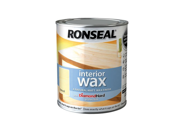 Ronseal Interior Wax Natural 750ml Ronseal - RockBottom Nothampton