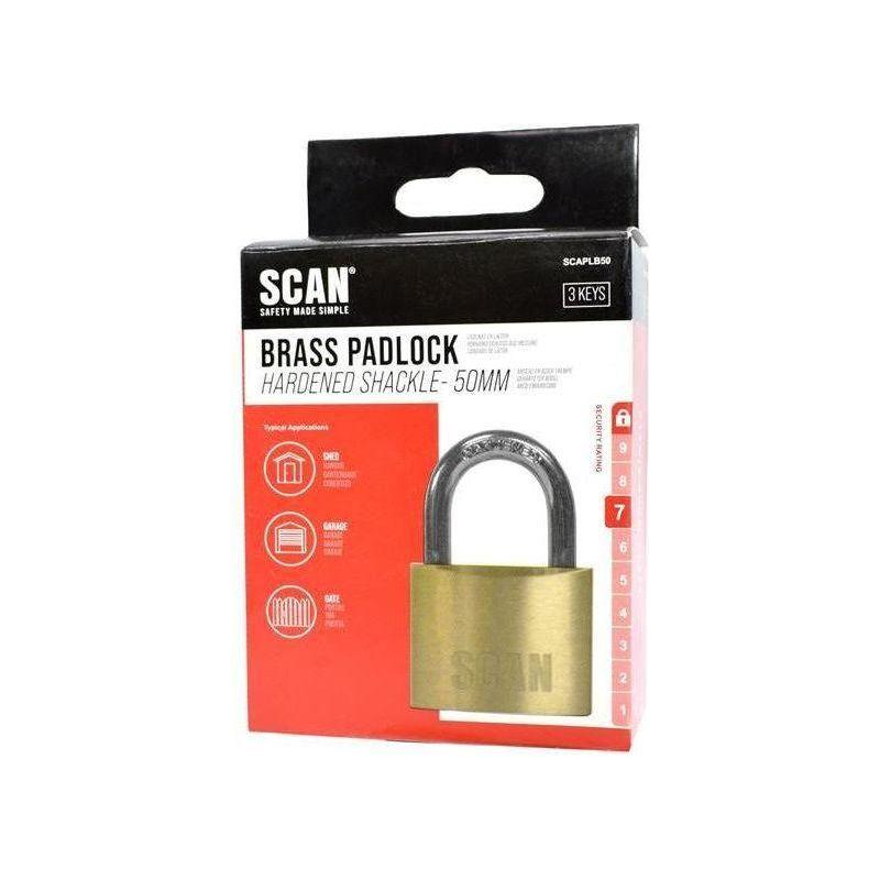 Scan Brass Padlock 50mm Scan - RockBottom Nothampton