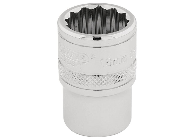 Draper HI-TORQ 12 Point Socket, 1/2" Sq. Dr., 18mm 33202 Draper - Town Tools 