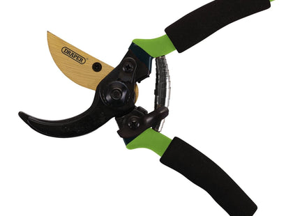Draper Bypass Secateurs with Foam Grips, 203mm 09963 Draper - Town Tools 