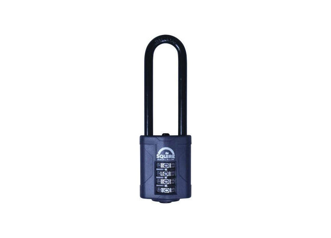 Squire CP40/2.5 Combination Padlock 4-Wheel 40mm Extra Long Shackle 63mm Squire - RockBottom Nothampton