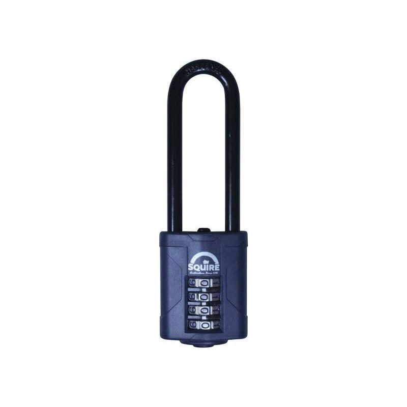 Squire CP40/2.5 Combination Padlock 4-Wheel 40mm Extra Long Shackle 63mm Squire - RockBottom Nothampton