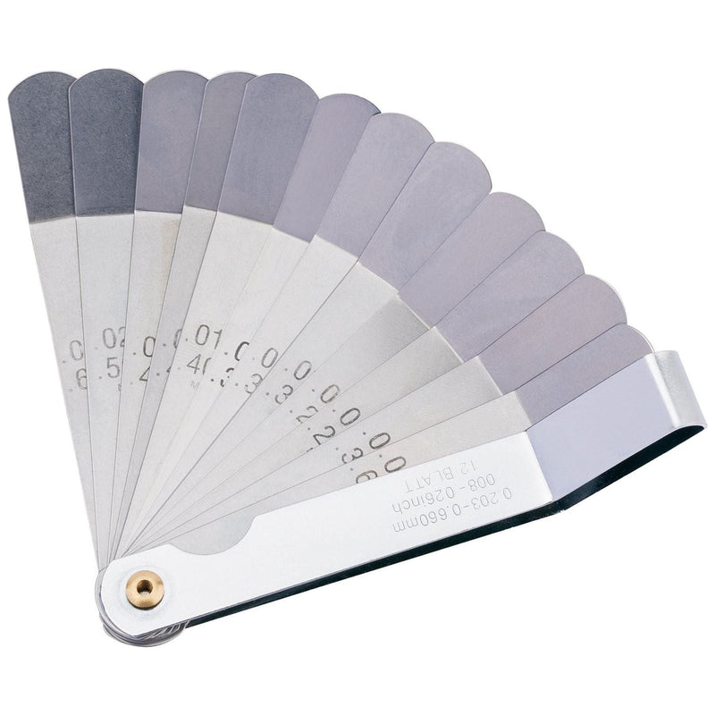 Draper 12 Blade Metric and Imperial Angled Tappet Gauge Draper - Town Tools