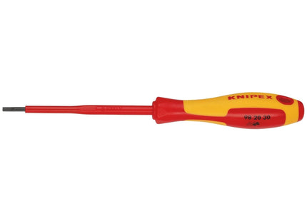 Draper Knipex 98 20 30 VDE Insulated Screwdriver, 3.0 x 100mm Draper - Town Tools