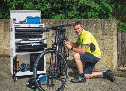 Draper Combined Roller Cabinet and Tool Chest, 6 Drawer, 24", White 19576 Draper - Town Tools 
