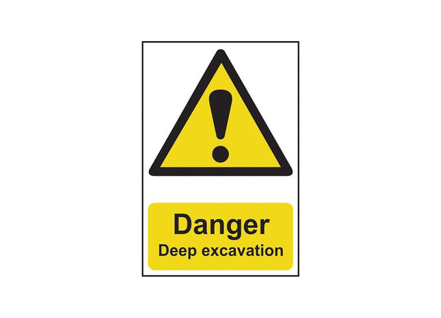 Scan Danger Deep Excavation - PVC Sign 400 x 600mm Scan - RockBottom Nothampton