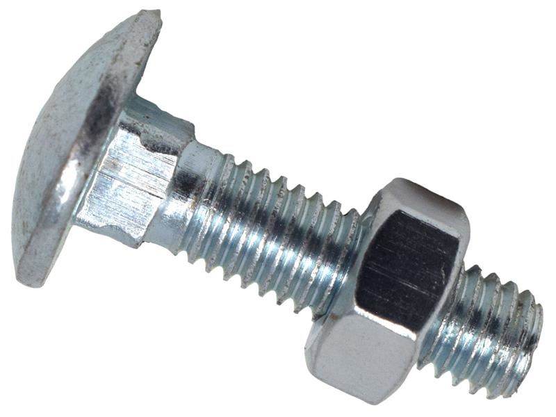 METALMATE Cup Square Hex Bolt & Nut ZP M8 x 30mm Box 50 METALMATE� - RockBottom Northampton