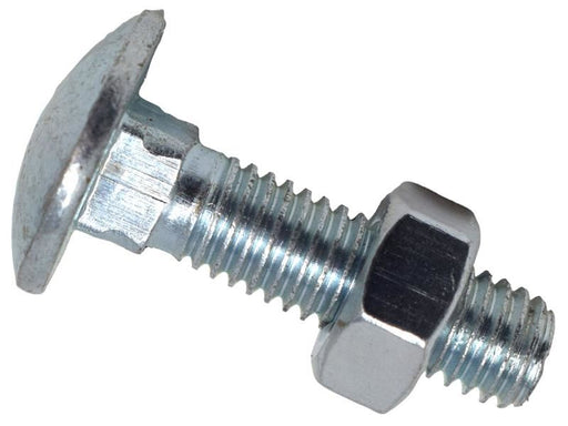 METALMATE Cup Square Hex Bolt & Nut ZP M8 x 30mm Box 50 METALMATE� - RockBottom Northampton
