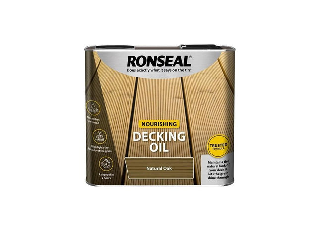 Ronseal Decking Oil Natural Oak 2.5 litre Ronseal - RockBottom Nothampton